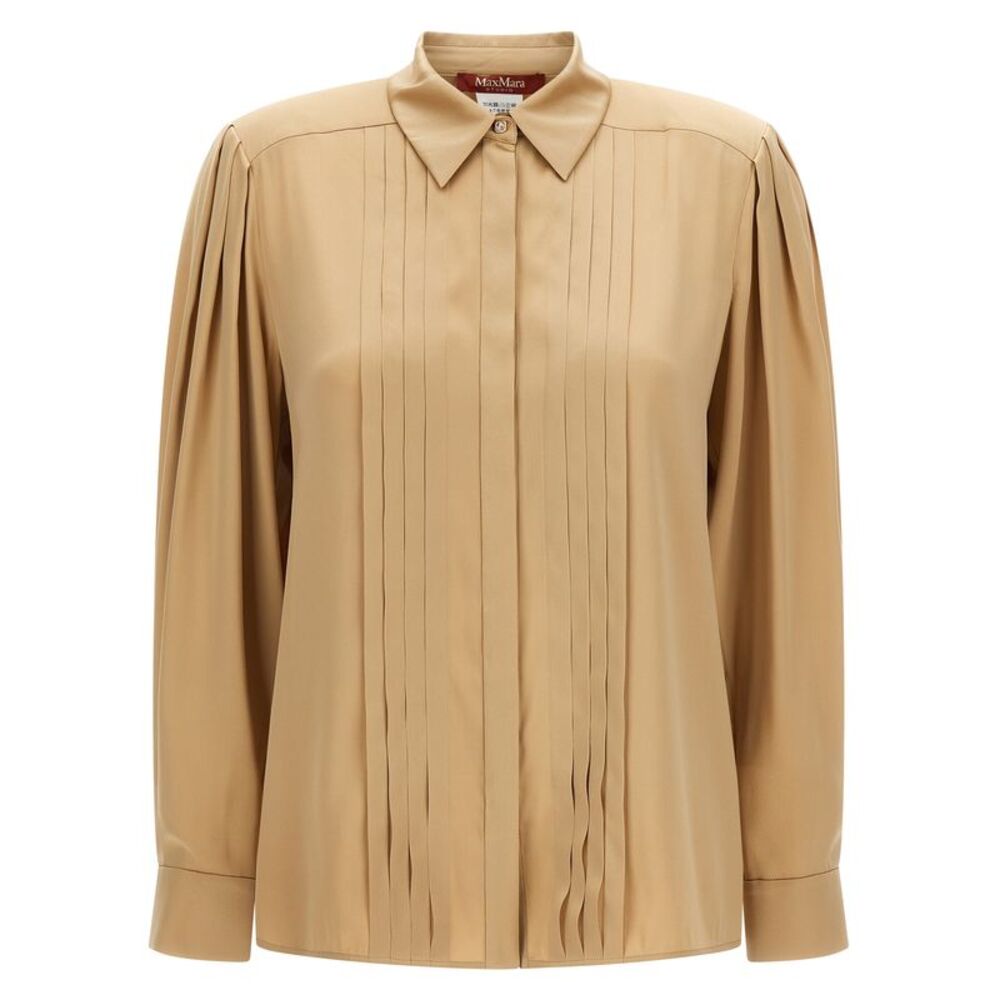 Max Mara Beige Silk Women's Blouse